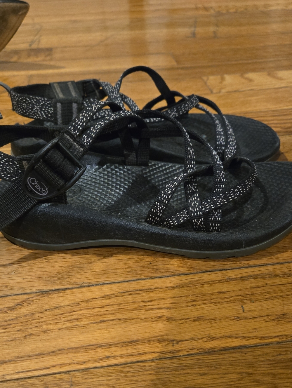 Chaco Black Strappy Sport Sandals